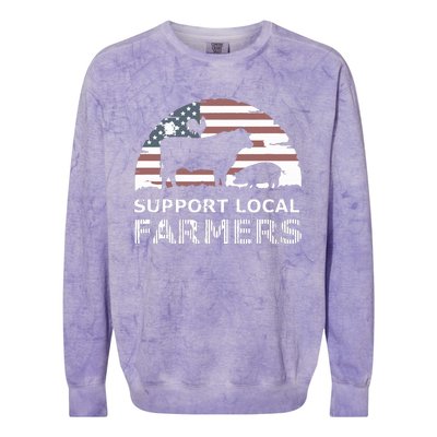 Support Your Local Farmers Pride Farm Country Colorblast Crewneck Sweatshirt