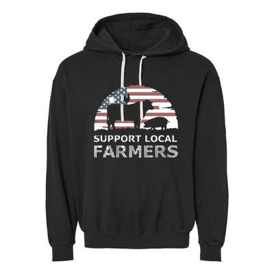 Support Your Local Farmers Pride Farm Country Garment-Dyed Fleece Hoodie