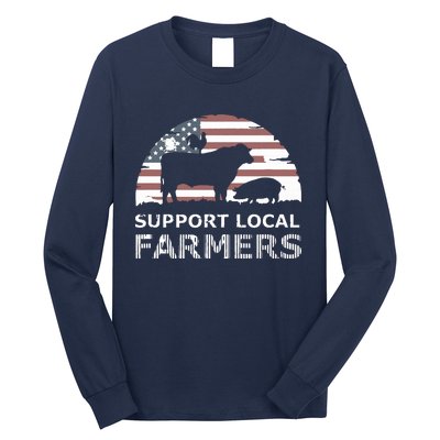 Support Your Local Farmers Pride Farm Country Long Sleeve Shirt