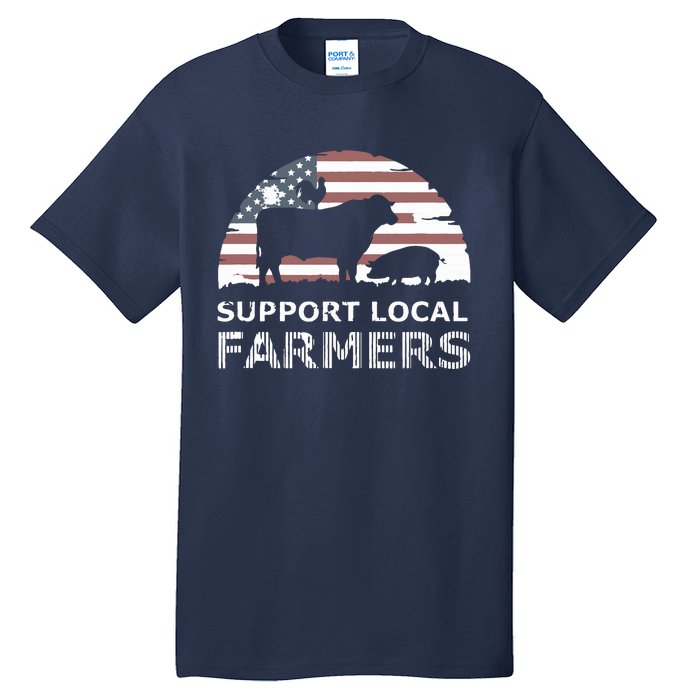 Support Your Local Farmers Pride Farm Country Tall T-Shirt