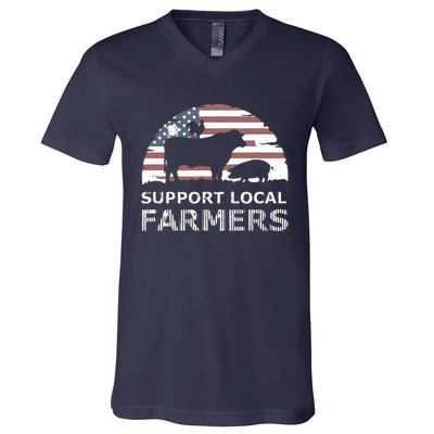 Support Your Local Farmers Pride Farm Country V-Neck T-Shirt