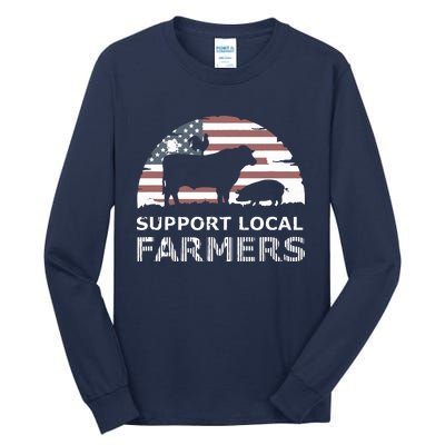 Support Your Local Farmers Pride Farm Country Tall Long Sleeve T-Shirt