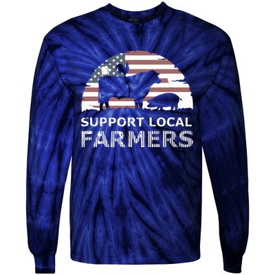 Support Your Local Farmers Pride Farm Country Tie-Dye Long Sleeve Shirt