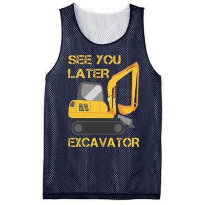 See You Later Excavator Mesh Reversible Basketball Jersey Tank