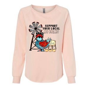 Support Your Local Egg Dealers Womens California Wash Sweatshirt