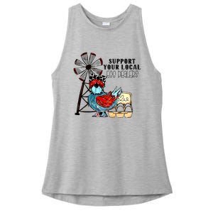 Support Your Local Egg Dealers Ladies PosiCharge Tri-Blend Wicking Tank