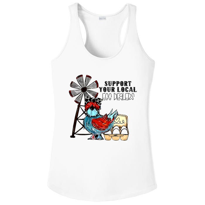 Support Your Local Egg Dealers Ladies PosiCharge Competitor Racerback Tank