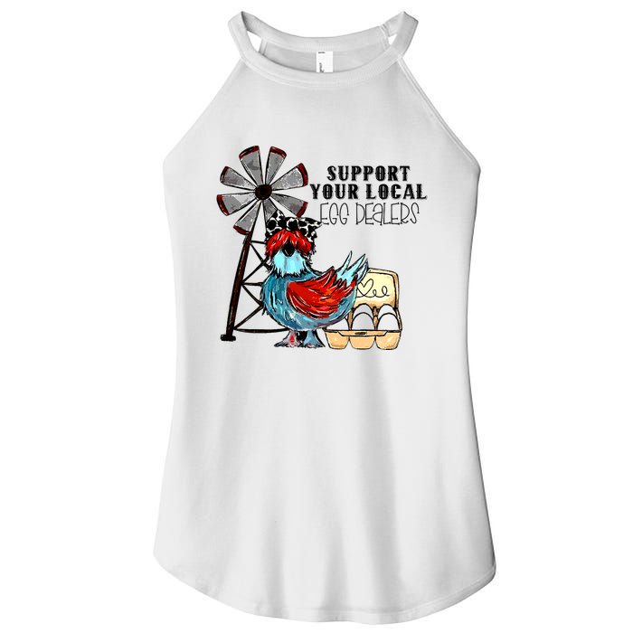 Support Your Local Egg Dealers Women's Perfect Tri Rocker Tank