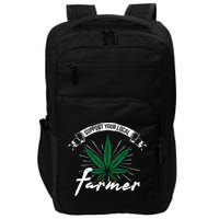 Support Your Local Weed Farmer Funny Cannabis Marijuana Gift Impact Tech Backpack
