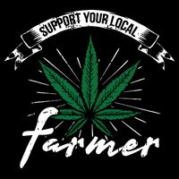 Support Your Local Weed Farmer Funny Cannabis Marijuana Gift Impact Tech Backpack