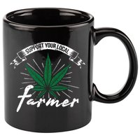 Support Your Local Weed Farmer Funny Cannabis Marijuana Gift 11oz C Handle Ceramic Mug