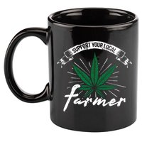 Support Your Local Weed Farmer Funny Cannabis Marijuana Gift 11oz C Handle Ceramic Mug