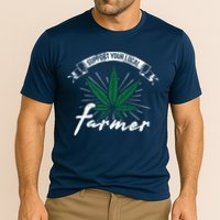 Support Your Local Weed Farmer Funny Cannabis Marijuana Gift Cooling Performance Crew T-Shirt