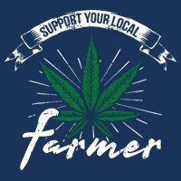 Support Your Local Weed Farmer Funny Cannabis Marijuana Gift Cooling Performance Crew T-Shirt