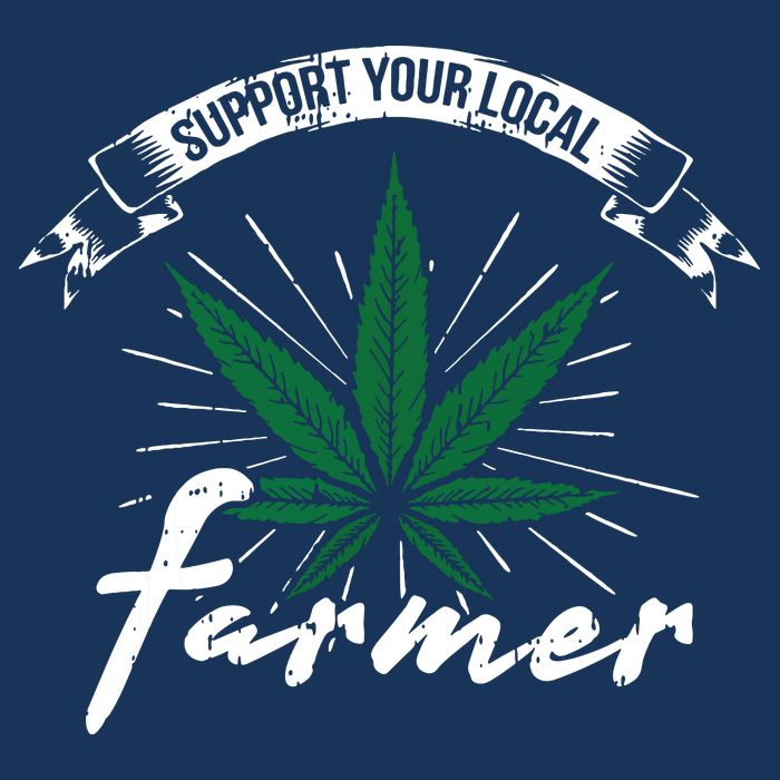 Support Your Local Weed Farmer Funny Cannabis Marijuana Gift Cooling Performance Crew T-Shirt
