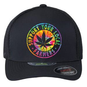 Support Your Local Weed Farmers Cannabis Marijuana Grower Flexfit Unipanel Trucker Cap