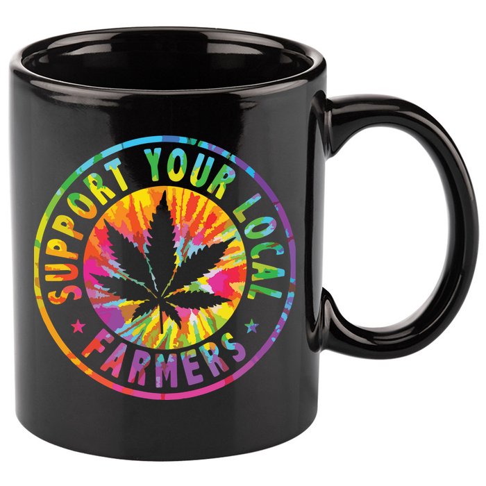 Support Your Local Weed Farmers Cannabis Marijuana Grower 11oz C Handle Ceramic Mug