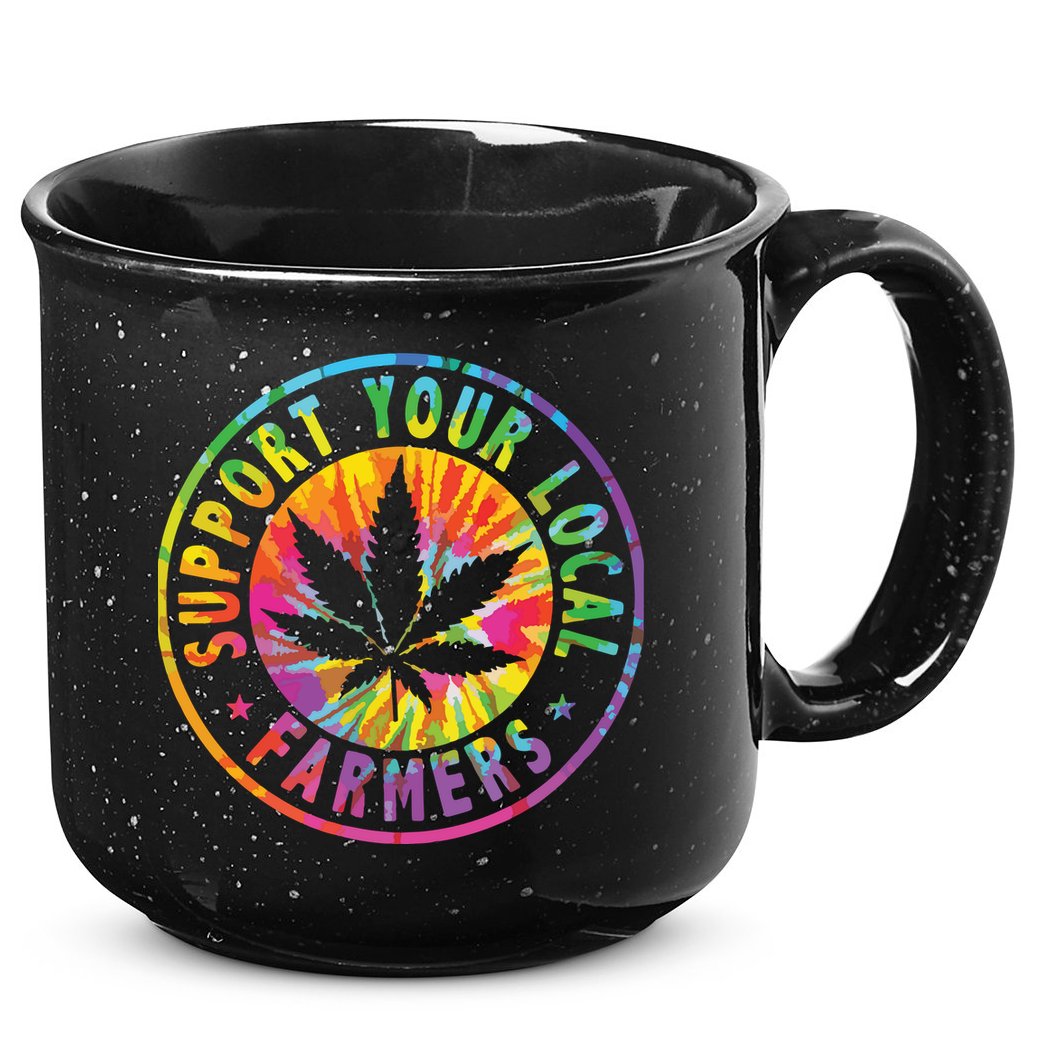 Support Your Local Weed Farmers Cannabis Marijuana Grower 15oz Campfire Ceramic Mug