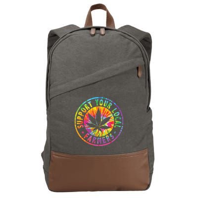 Support Your Local Weed Farmers Cannabis Marijuana Grower Cotton Canvas Backpack