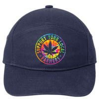 Support Your Local Weed Farmers Cannabis Marijuana Grower 7-Panel Snapback Hat