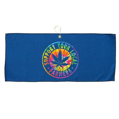Support Your Local Weed Farmers Cannabis Marijuana Grower Large Microfiber Waffle Golf Towel