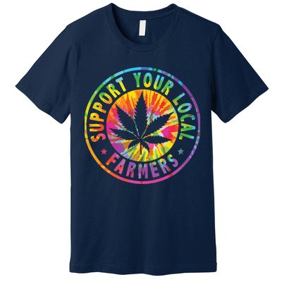 Support Your Local Weed Farmers Cannabis Marijuana Grower Premium T-Shirt