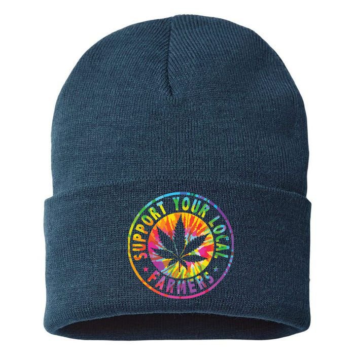 Support Your Local Weed Farmers Cannabis Marijuana Grower Sustainable Knit Beanie