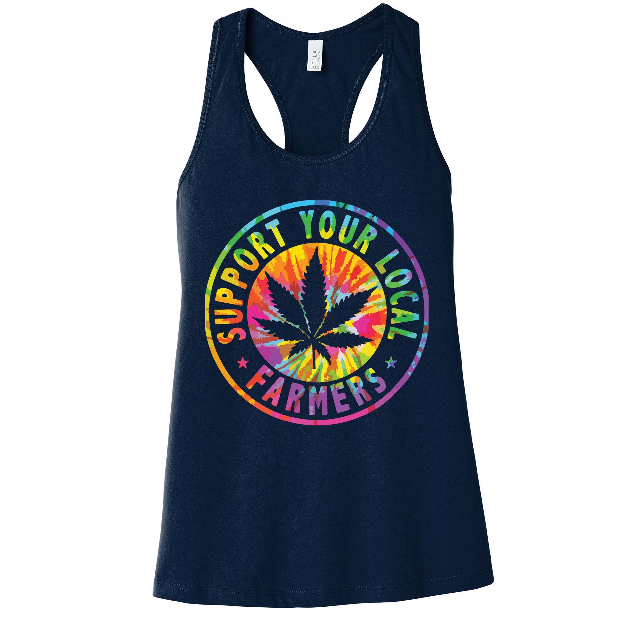 Support Your Local Weed Farmers Cannabis Marijuana Grower Womens Tank Top