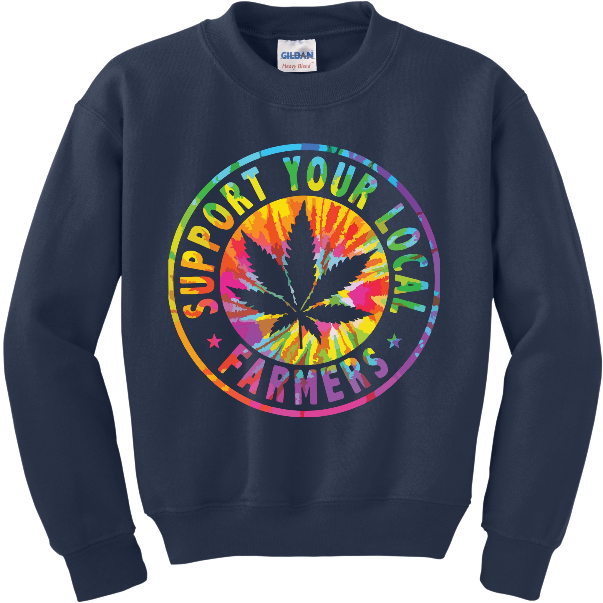 Support Your Local Weed Farmers Cannabis Marijuana Grower Kids Sweatshirt