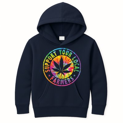 Support Your Local Weed Farmers Cannabis Marijuana Grower Kids Hoodie