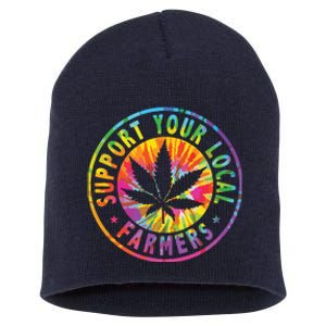 Support Your Local Weed Farmers Cannabis Marijuana Grower Short Acrylic Beanie