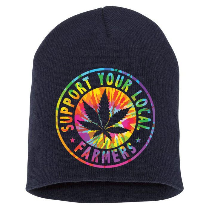 Support Your Local Weed Farmers Cannabis Marijuana Grower Short Acrylic Beanie