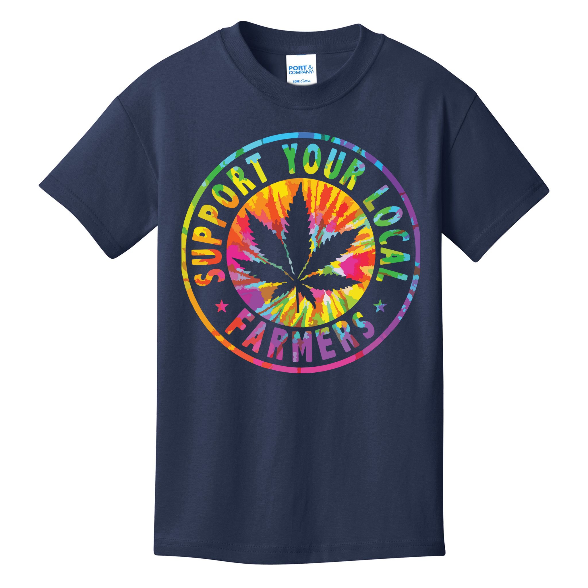 Support Your Local Weed Farmers Cannabis Marijuana Grower Kids T-Shirt