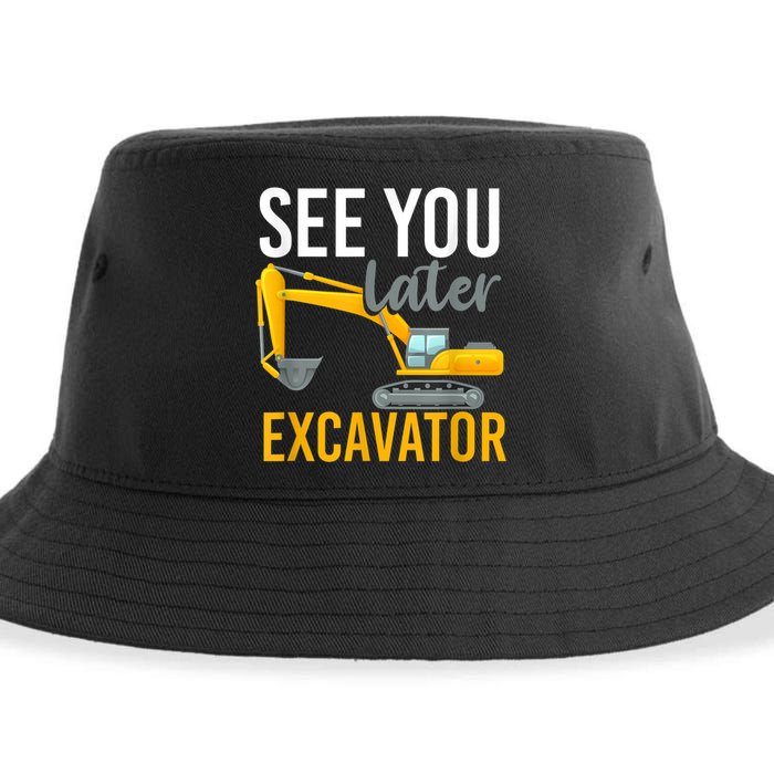 See You Later Excavator Sustainable Bucket Hat