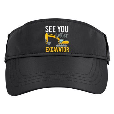 See You Later Excavator Adult Drive Performance Visor