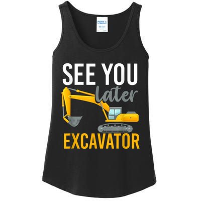 See You Later Excavator Ladies Essential Tank