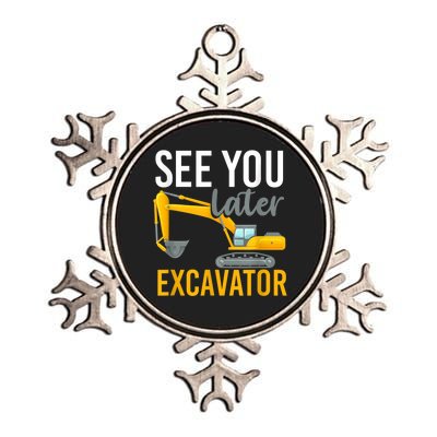 See You Later Excavator Metallic Star Ornament