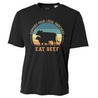 Support Your Local Ranchers Eat Beef Cooling Performance Crew T-Shirt