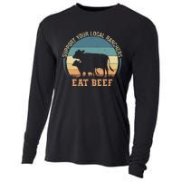 Support Your Local Ranchers Eat Beef Cooling Performance Long Sleeve Crew