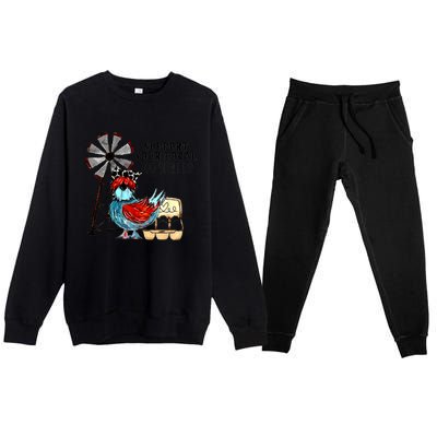 Support Your Local Egg Dealers Premium Crewneck Sweatsuit Set