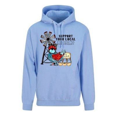 Support Your Local Egg Dealers Unisex Surf Hoodie