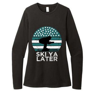 Ski Ya Later Winter Sports Lover Skiing Gift Womens CVC Long Sleeve Shirt