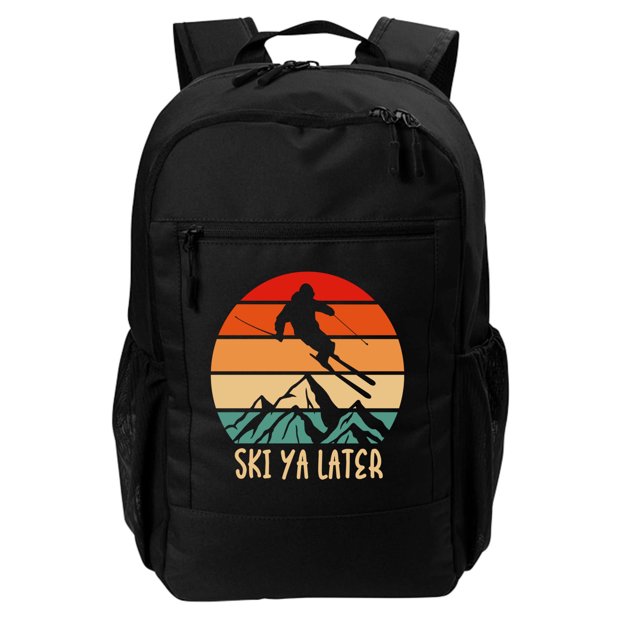 Ski Ya Later Winter Sports Snow Lover Skiing Gift Backpack