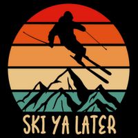 Ski Ya Later Winter Sports Snow Lover Skiing Gift Backpack