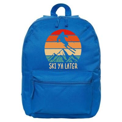 Ski Ya Later Winter Sports Snow Lover Skiing Gift 16 in Basic Backpack