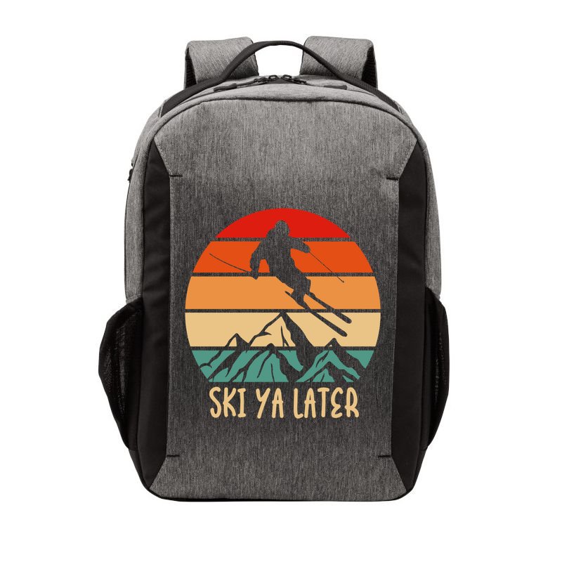 Ski Ya Later Winter Sports Snow Lover Skiing Gift Vector Backpack