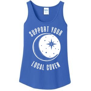 Support Your Local Coven Moon Wiccan Witch Pagan Meaningful Gift Ladies Essential Tank