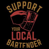 Support Your Local Bartender Wool Snapback Cap
