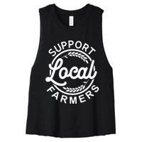 Support Your Local Farmer Grain Gift Women's Racerback Cropped Tank