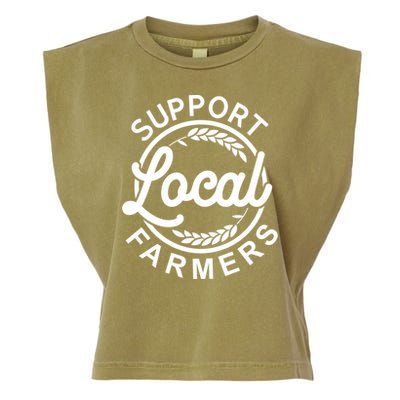 Support Your Local Farmer Grain Gift Garment-Dyed Women's Muscle Tee